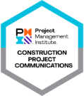 Insignia Comunicaciones en construcción, emitida por Project Management Institute